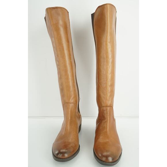 Sam Edelman Paradox whiskey brown Riding Boots stretch distressed - Picture 10 of 12